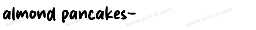 almond pancakes字体转换